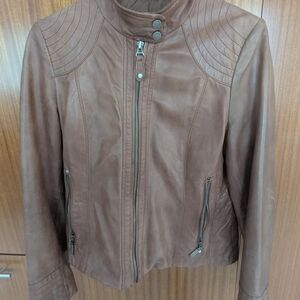 Bernardo Tan Leather Jacket